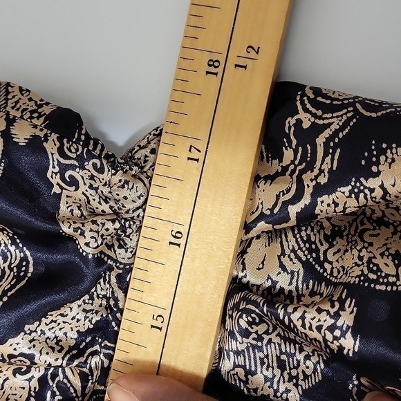 💥host pick❤️VINTAGE 80S VIBE  Satin Abstract floral customade Maxi dress - Picture 13 of 16